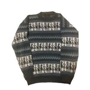 Arte Cusco Baby Alpaza Blue Sweater LARGE